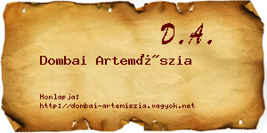 Dombai Artemíszia névjegykártya